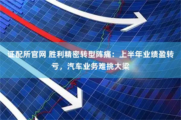 证配所官网 胜利精密转型阵痛：上半年业绩盈转亏，汽车业务难挑大梁